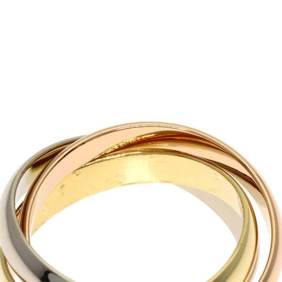 Authentic! Cartier Trinity 18k Gold Diamond Small Model Band  CARTIER Authentic 18k Gold Trinity Ring #51